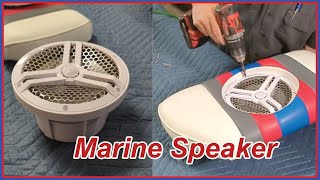 Adapting Marine speaker to a Boat Panel- Boat Upholstery👌👌