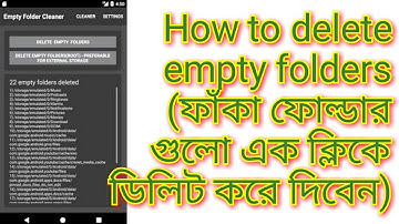 How to delete empty folders with one click