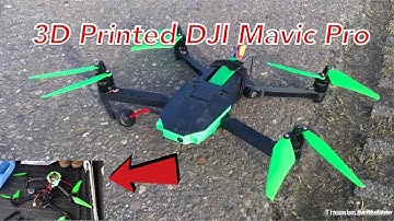 3D Printed DJI Mavic PRO First flight + HORRIBLE CRASH!