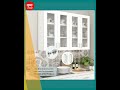 VIKI Furniture | Modular Kitchen Wall Cabinet – 4 Glass Door Cabinet | Space Saving Rack for Spic...