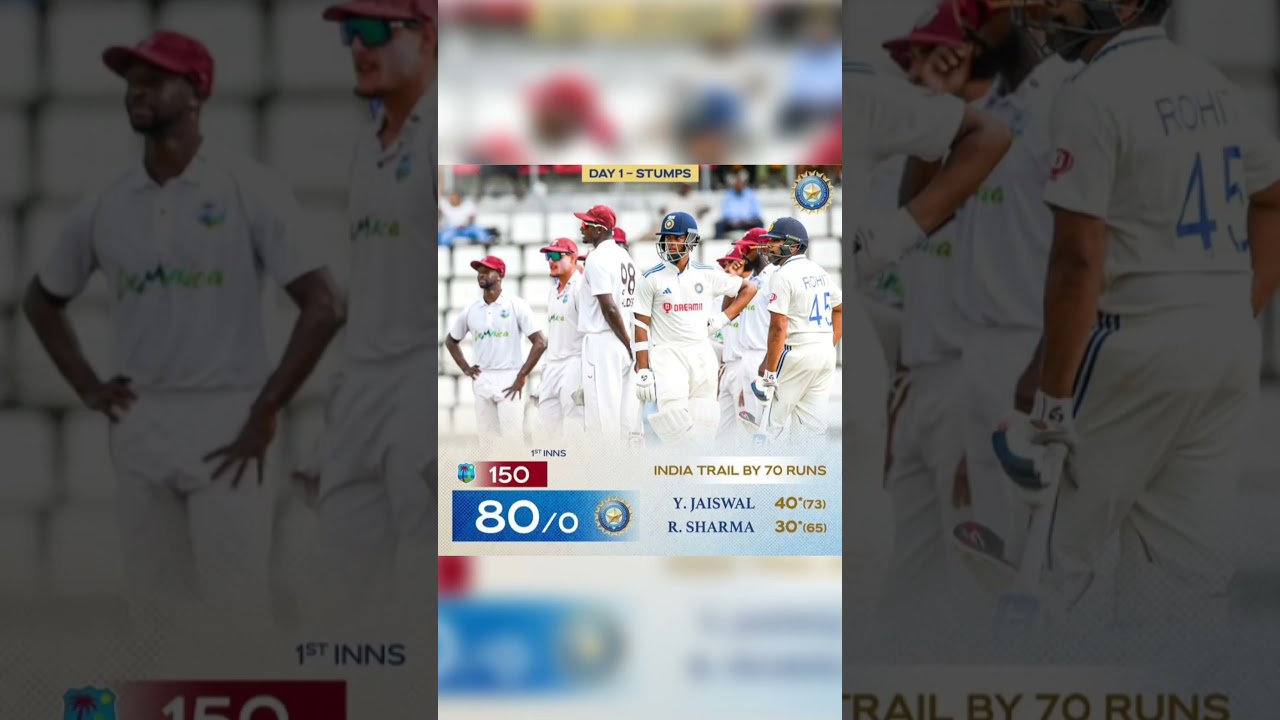 ind vs wi 1st test 1st day highlights 2023 