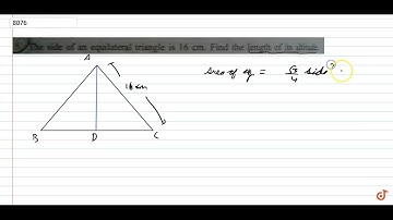 The side of an equilateral triangle is 16 cm.Find the length of its altitude.