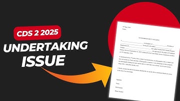 CDS Undertaking Form & Admit card issue | CDS 2 2025 Exam