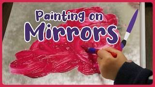 Toddler and Preschool Painting on Mirrors Process Art