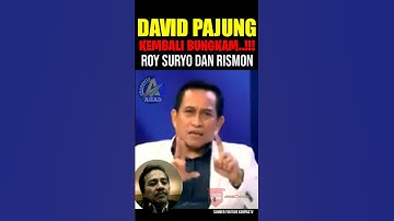 DAVID PAJUNG🔥KEMBALI BUNGKAM ROY SURYO DAN RISMON‼#trending #david #roysuryo #rismonsianipar