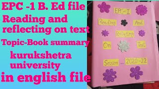 Book review|Attitude is everything|B.Ed|EPC-1| Hoe to write book review