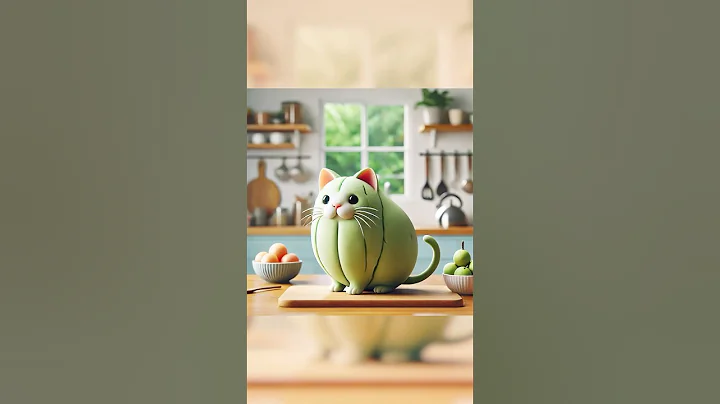 Watch the video about Cat turns into Fruits & Veggies #cat #kitten #funny #cute #kucing #shorts