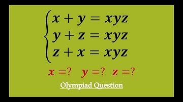 Insane Symmetric Equation Puzzle | Solve for x, y, z!