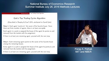 2016 Methods Lecture, Parag Pathak, "Design of Matching Markets"