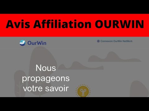 Avis plateforme d'affiliation OURWIN : gagne de l'argent en vendant des formations