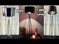 DIY Glamorous Tall Table Lamp Using Inexpensive Materials | Home Decor on a Budget 2020