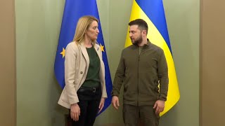 Володимир Зеленський подякував президентці Європарламенту Роберті Мецолі
