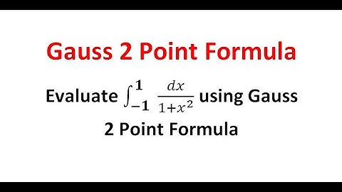 Gauss 2 Point Formula l Numerical Methods l Gauss 2 Point Formula in tamil