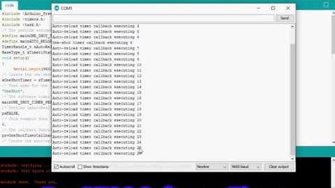 FreeRTOS Software Timers with Arduino – Create One-shot and Auto-Reload Timer