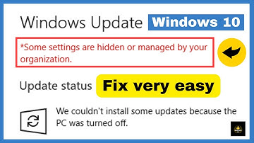 Fix some settings are managed by your organization windows 10