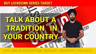 A Tradition Of Your Country | New Cue Card Tradition Of Country | Raman Sir Ielts Sample Band 8.0