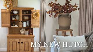 FALL DECORATE WITH ME 🍂 | Cozy Living Room Decorating + My NEW HUTCH