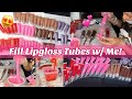 WATCH ME FILL UP LIP GLOSS TUBES 😍 *super satisfying* | LIPGLOSS BUSINESS PT. 16 💕✨