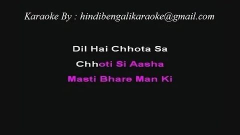 Dil Hai Chhota Sa Chhoti Si Aasha - Karaoke - Roja (1992) - Minmini