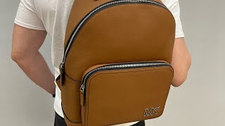 Michael Kors Cooper Pebbled Leather Backpack in Brown - One Size