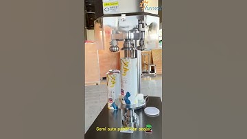 Semi automatic paper tube seamer equipment, manual bottom metal lid seaming machine