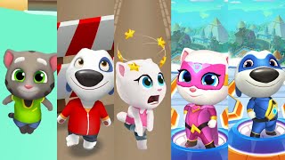 Best Funny Scene Talking Tom Hero Dash vs Talking Tom Gold Run #123 screenshot 4