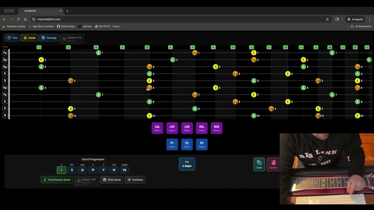 Finding minor chords on your pedal steel with OmniPitch