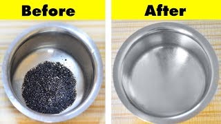 How to Clean Burnt Vessel Easily  Useful Kitchen Tip  Easiest Way to Clean a Burnt Pan or Pot