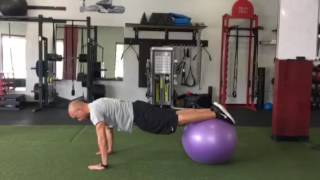 Stability Ball Roll Out to Pike