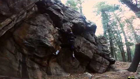 James McIntyre Climbing at Newlin Creek