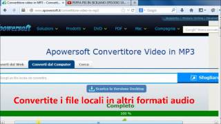 Convertitore Video in MP3 - Convertite gratuitamente i video in file MP3