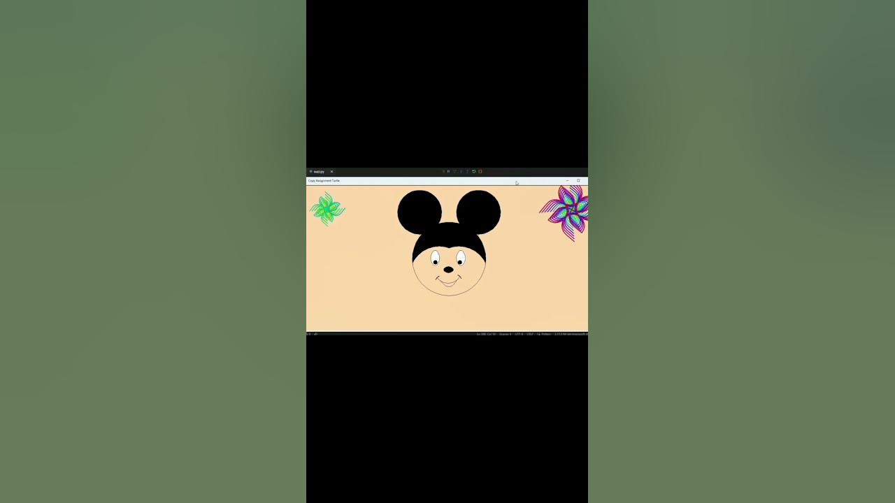 How to a draw mickey mouse using python code youtube