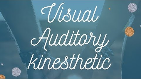 Discover your unique learning style:Visual ,Auditory, Kinesthetic test