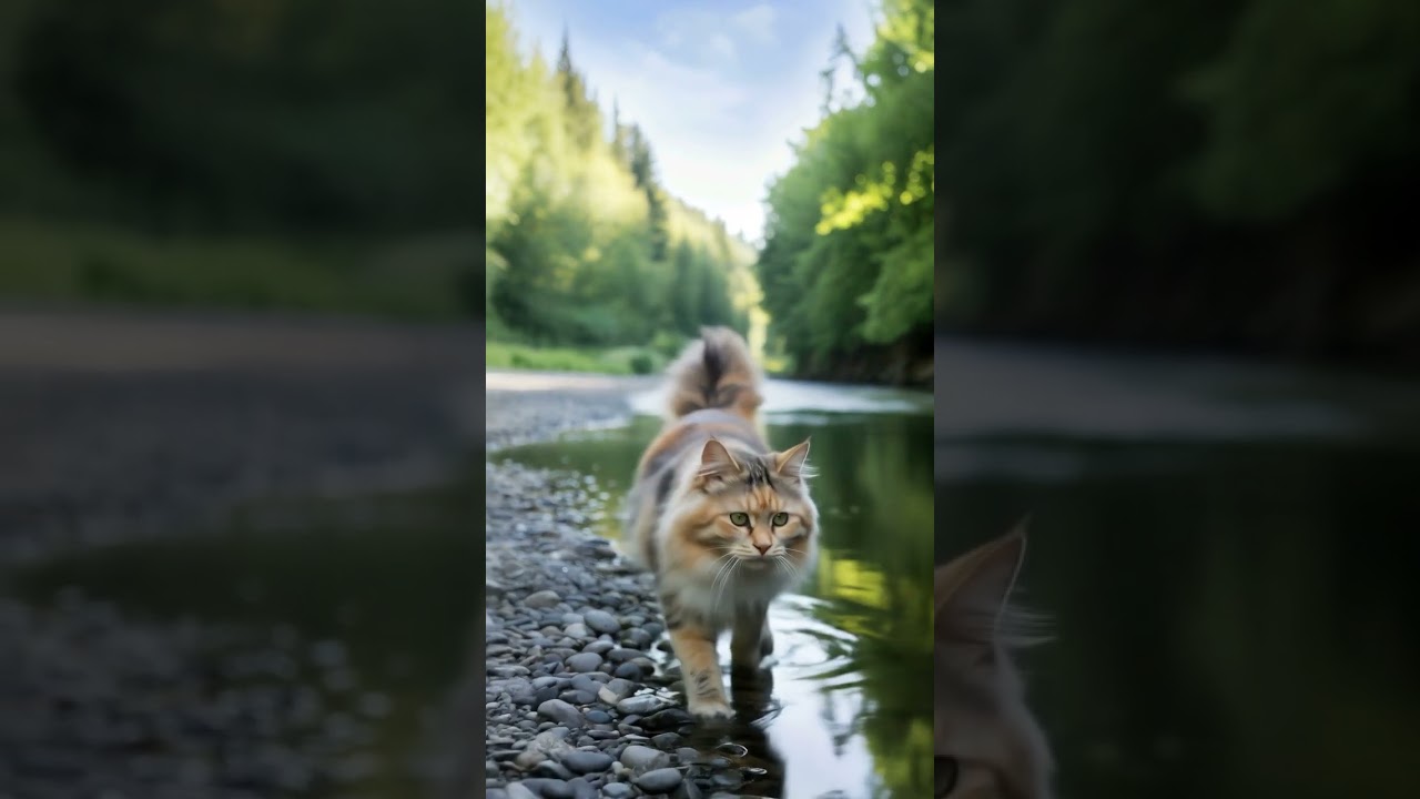 Si Anggun Penjelajah Sungai 🐾✨ #cat #cute #cutecat #imut #videoshort #catshorts