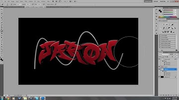 How to make a glowing line wrap around text in Adobe Photoshop