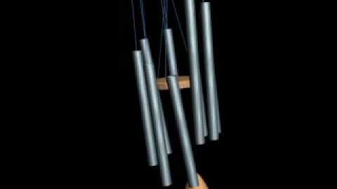 3Ds Max Reactor Rope Wind Chime Test