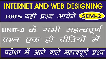 IMPORTANT QUESTION INTERNET AND WEB DESIGNING FOR PGDCA EXAM 2025 ( UNIT-5) WYSIWYG,WEB EXPRESSION