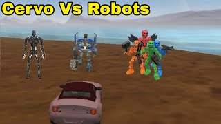 Cervo VS Robots Gang Fight In Vegas Crime Simulator | who won