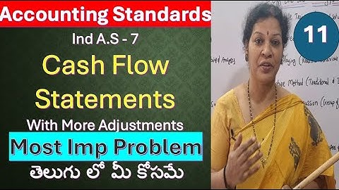 11. Cash Flow Statements With More Adjustments - Most Important Problem from Accounting Standards