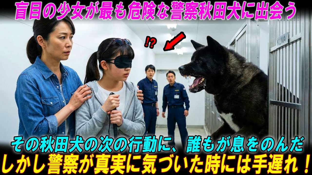【奇跡の実話】 盲目の少女が最も危険な警察秋田犬に出会う――その秋田犬の次の行動に、誰もが息をのんだ。 #海外の感動話  #秋田犬 #海外の反応  #海外の話