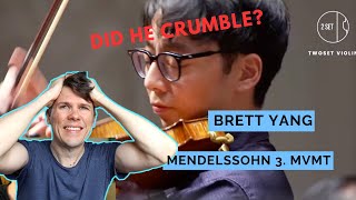 TwoSet Violin Brett Yang - Mendelssohn 3. Movement - Reaction by Violin Teacher