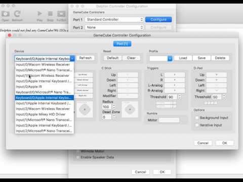 dolphin emulator mac os keyboard config