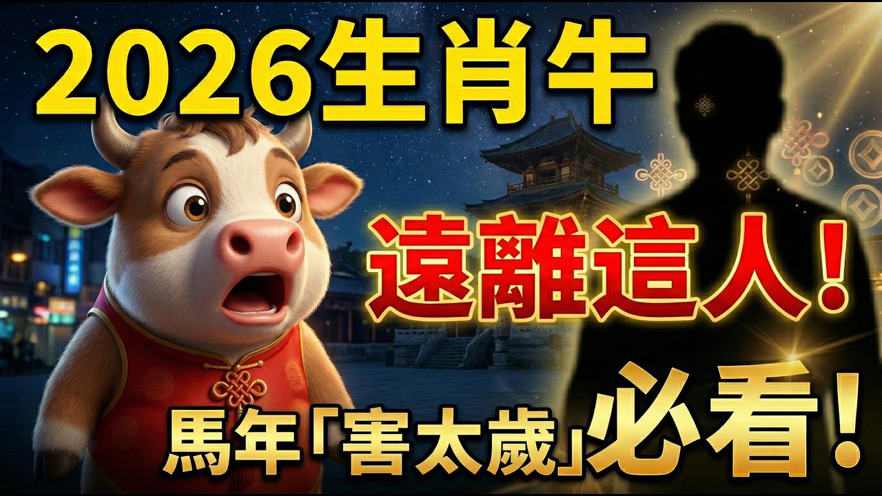 屬牛人注意：2026「害太歲」沒想像中可怕，但這「一種人」你絕對要遠離！#屬牛2026運勢 #害太歲 #生肖牛 #相害 #破耗 #轉機 #職場人際 #財運 #事業 #健康 #2026生肖牛運勢 #屬牛