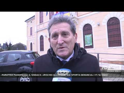 PARATOIA MANOMESSA, IL SINDACO: «RISCHIO ALLUVIONE, GIA' SPORTA DENUNCIA» | 17/12/2022