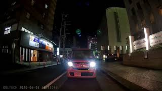 車の前後・車内の3カメラ同時録画 夜間に強い高画質ドライブレコーダー オウルテック OWL-DR803FG-3C リアカメラ 夜間録画データ