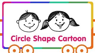 How to Draw Faces - Cartoon Drawings using Circle Shape