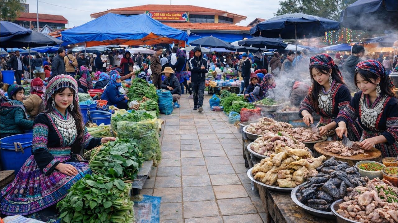 CHỢ TẾT TÂY BẮC - BẮC HÀ | Vật Lạ - Của Quý  - Thảo Dược Rừng Khiến Chị Em Mê Mẩn | Chợ Vùng Cao