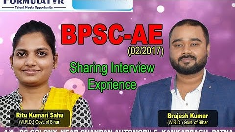 Interview Experience Sharing by Bpsc AE 03 2017 Rankers  10 02 2021
