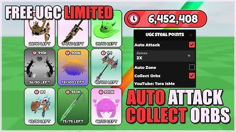 [Many UGC!] UGC Steal Points Script • Auto Attack • Collect Orbs & More [Roblox]