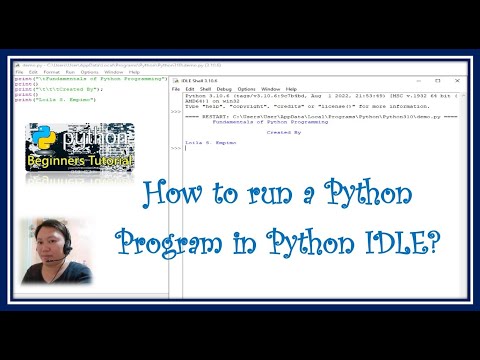 Python Tutorial #4: How to run a Python Program in Python IDLE?